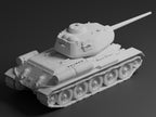 T-34/85 Unpainted Miniature – Dark Grey Resin Soviet Medium Tank – 1/48 • 1/56 • 1/64 • 1/72 • 1/76 • 1/87 • 1/100 • 1/144